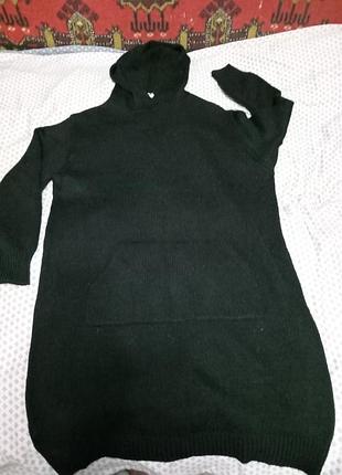 Жіноче в'язане, трикотажне, тепле плаття худі, over size, ocarina ,розмір xl-xxl