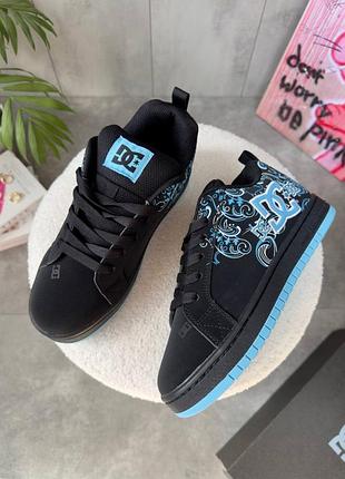 Женские кроссовки dc court graffik black blue sabbath pixie / smb+ 🔗