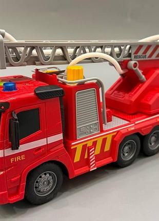 Пожарная машина a1110-20 (18шт) инерция, 25см, 1:16, вышка, звук, свет, брызгает водой, резиновые колесики