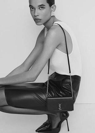 Saint laurent uptown chain wallet / cassandre — оригінал, нова