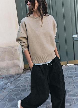 Трикотажний светр жіночий бежевий zara new