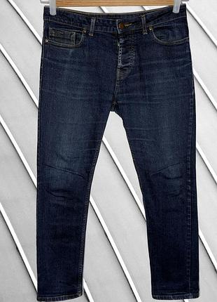 Мужские темно-синие джинсы denim co w34 l30 l xl 50 52 деним ко зауженным джинсам slim базовые denim co w34 l30 l xl 50 52