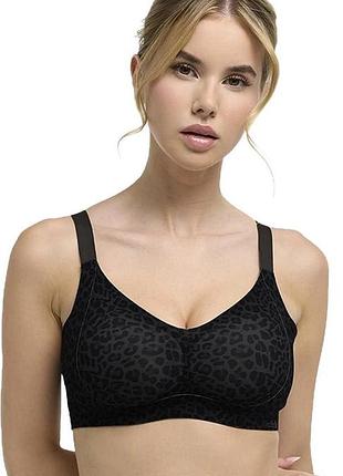 Гладкий бюстгальтер-топ с мягкой чашкой черный weiyesi 4018 xxl (85)
