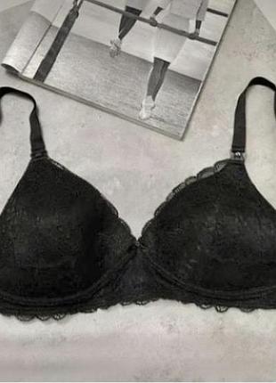 H&amp;m базовый черный бюст с кружевом в виде нового