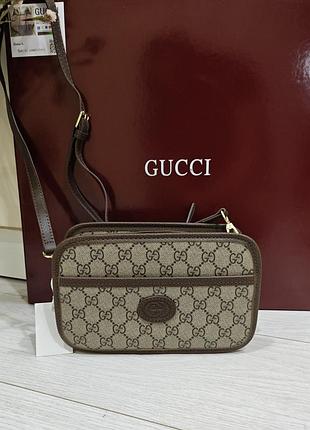 Сумка жіноча gucci через плече коричнева