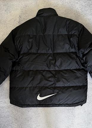 Вінтажна пухова куртка пуховик nike vintage 90s white tag великий свуш чорний розмір xl