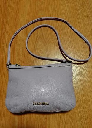 Сумочка маленькая женская calvin klein цвет сиреневый