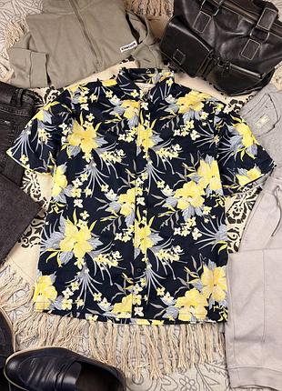 Брендова стильна сорочка в гавайському стилі h&m💛