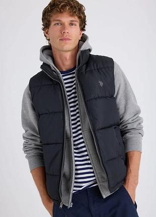Мужская жилетка u.s. polo assn. черная, размер xl