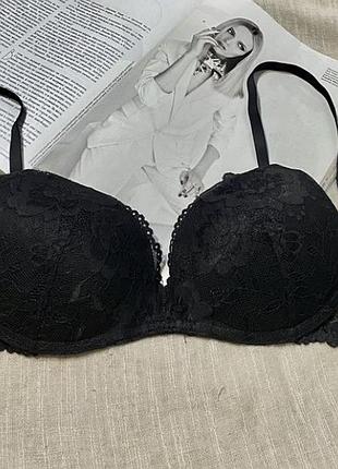H&amp;m великолепный базовый черный бюст с кружевом в виде нового