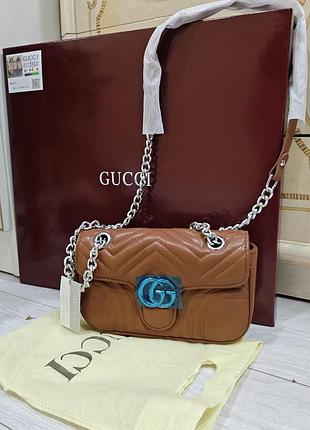 Сумка жіноча gucci коричнева