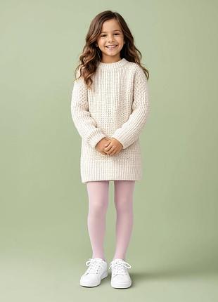 Пудровые нежно розовые колготки капроновые для девочки m, l, xl, xxl 50 den