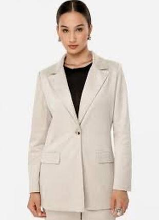 Елегантний подовжений блейзер під замшу zara basic