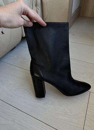 Aquazzura boogie bootie 85 black, p.40, оригінал, жіночі чорні черевики