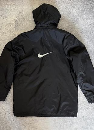 Вінтажна куртка парка nike big swoosh vintage куртка найк великий свуш чорна розмір m y2k