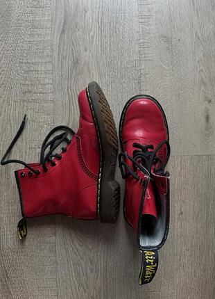 Чоботи жіночі dr. martens червоні, довжина устілки 25-25.5 см