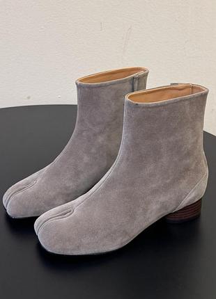Черевики ботинки жіночі замшеві maison margiela tabi