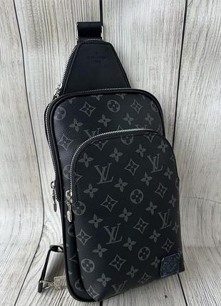 Мужская кожаная сумка-слинг avenue slingbag pm люкс