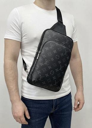 Мужская кожаная сумка-слинг avenue slingbag pm люкс 9