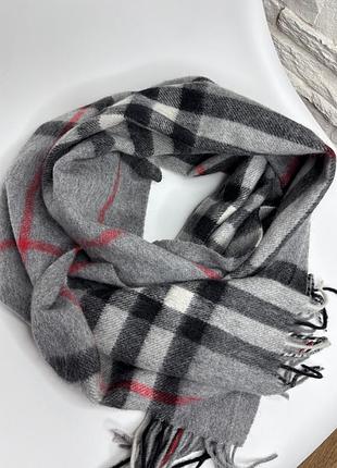 Стильний кашеміровий шарф burberry 168x30 см