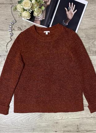 Терракотовый джемпер, свитер альпака/шерсть cos, р.l-xxl