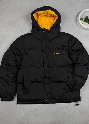Брендовый зимний пуховик corteiz bolo jacket / corteiz winter jacket / черный дутый пуховик кортез / пуховик corteiz с капюшоном / мужская куртка ко