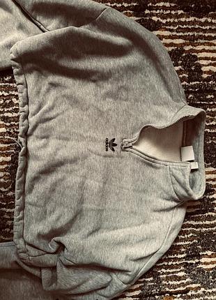 Кофта жіноча adidas укорочена сіра розмір m