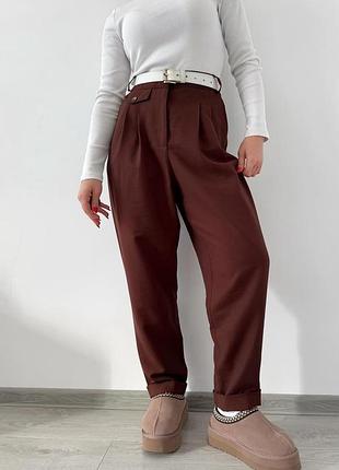 Брюки штани з защипами 34 розмір river island
