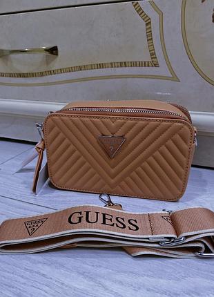 Крос-боді для жінок guess коричнева