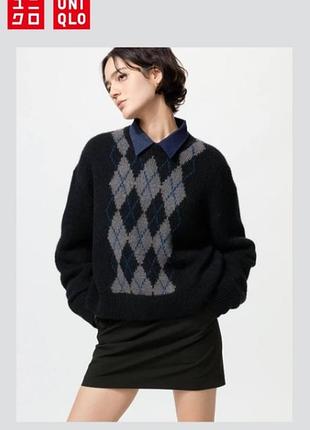 Светр uniqlo з візерунком argyle