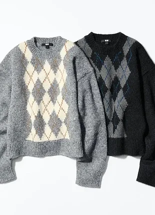 Свитер uniqlo с узором argyle 2