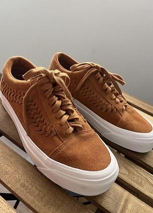 Кеди жіночі vans old skool dx glazed ginger 25 см замшеві