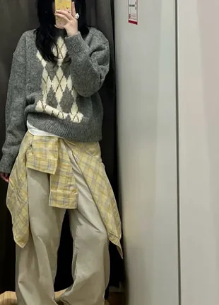 Свитер uniqlo с узором argyle 5