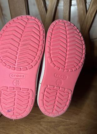 Чоботи для дівчинки crocs рожеві 3