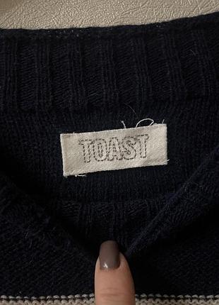 Toast textured stripe sweater wool 6