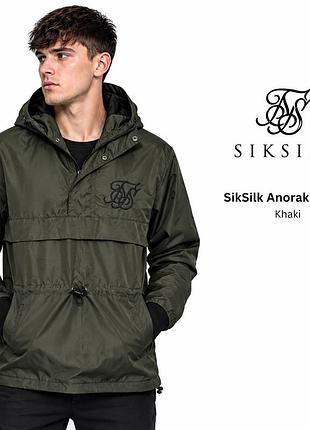 Куртка чоловіча siksilk анорак колір хакі