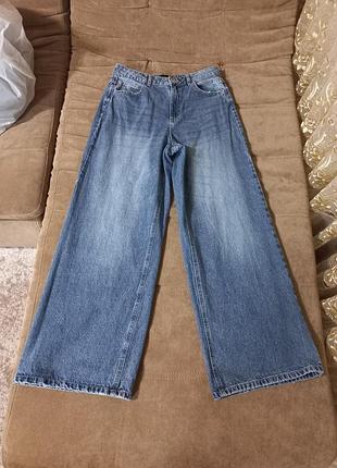 Жіночі джинси mohito wide leg сині розмір 38