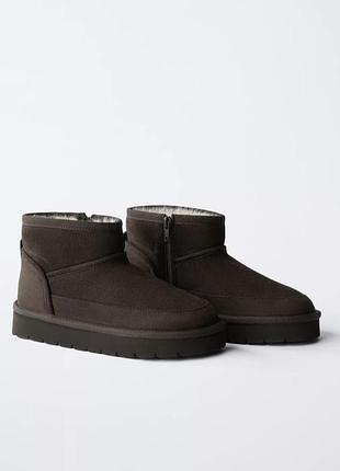 Черевики жіночі zara коричневі 35 розмір 22,5 см