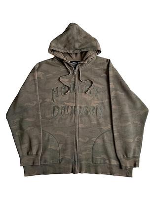 Камуфляжная худи винтаж harley davidson vintage y2k xl