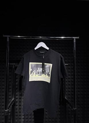 Футболка чоловіча dolce & gabbana чорна з принтом
