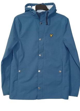 Мембранная куртка с капюшоном lyle &amp; scott | р. s | непромокаемая штормовка синяя