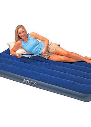 Односпальний надувний матрац downy royal intex 64757 інтекс (99х191х25 см.)