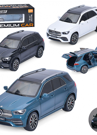 Машина ap-2100 (12шт) автосвіт, 1:24, метал, інерц, 20,5см, звук,світло, відчиняються двері/багажник