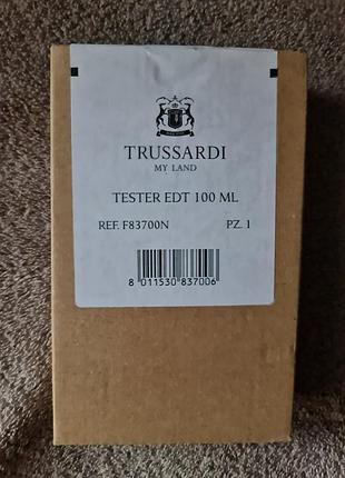 Туалетна вода trussardi my land tester 100 мл