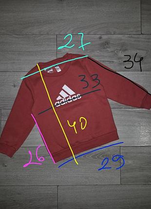 Детский свитшот, реглан adidas красный 5