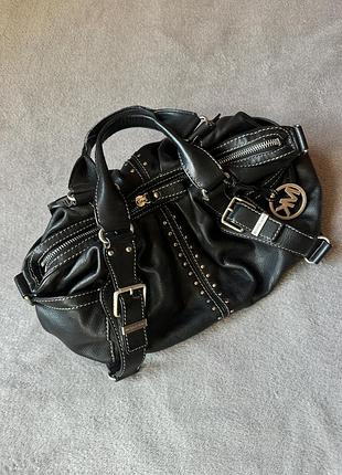 Сумка жіноча michael kors чорна шкіряна