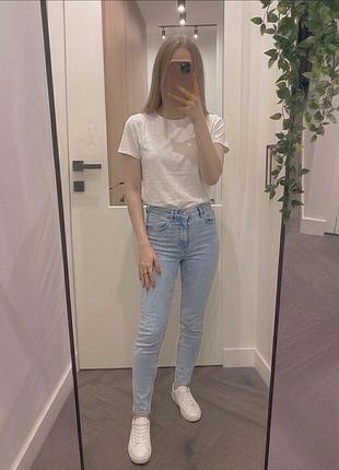 Світло блакитні джинси скіні skinny h&m 34 xxs xs