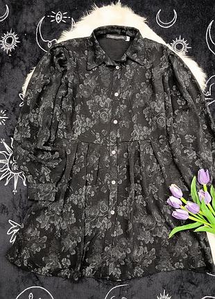 Сукня сорочка в квітковий принт zara