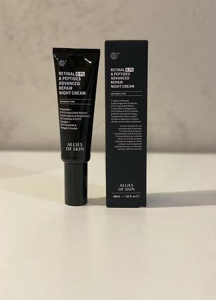 Крем для обличчя allies of skin нічний антивіковий з ретиналем 0.1%