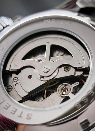 Годинники чоловічі forsining 8294 silver-black steel